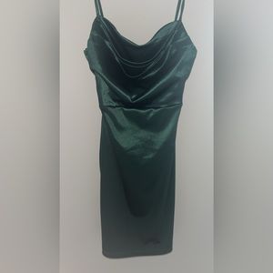 Windsor Green satin dress